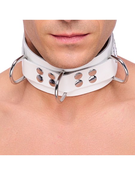 Collier en cuir Ultra Blanc