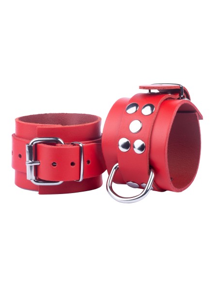 Menottes en cuir Ultra rouges