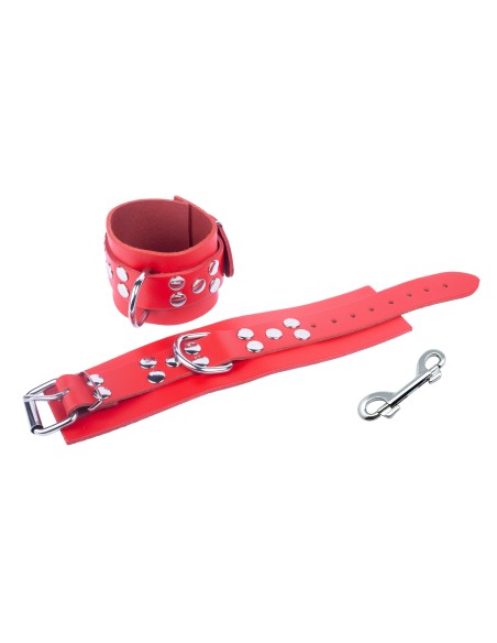 Menottes en cuir Ultra rouges