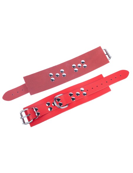 Menottes en cuir Ultra rouges