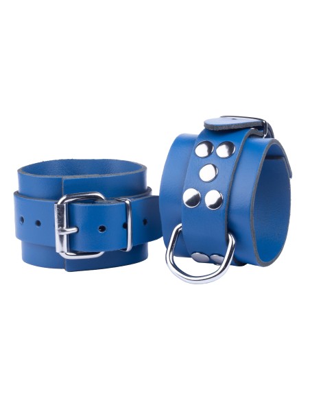 Menottes en cuir Ultra Bleues Menottes en cuir Ultra Bleues