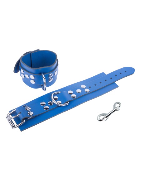 Menottes en cuir Ultra Bleues Menottes en cuir Ultra Bleues