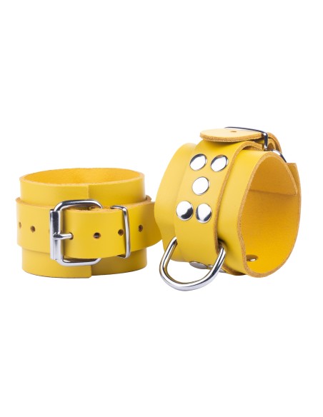 Menottes en cuir ULTRA Jaunes