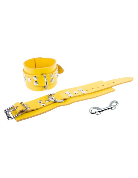 Menottes en cuir ULTRA Jaunes