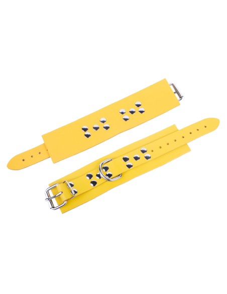 Menottes en cuir ULTRA Jaunes