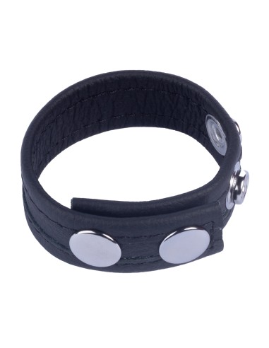 Cockring en cuir Tippy Noir