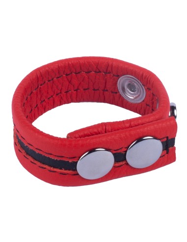 Cockring en cuir Tippy Rouge