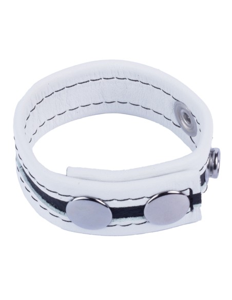Cockring en cuir Tippy Blanc
