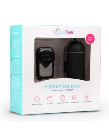 Oeuf Vibrant Secret Control noir - 7.6 x 3.4 cm