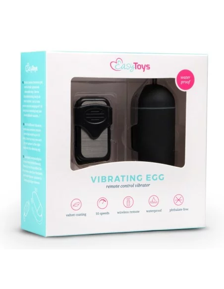 Oeuf Vibrant Secret Control noir - 7.6 x 3.4 cm