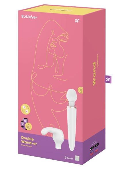 Double Wand-er Satisfyer 33cm Blanc