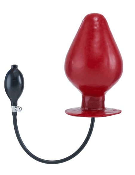 Plug gonflable en latex Vortex XL 20.5 x 12cm Rouge