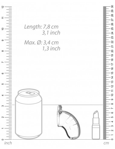 Cage de chasteté ManCage Modèle 13 6.5 x 3.4cm Transparente