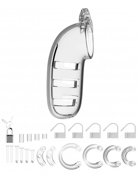 Cage de chasteté ManCage Modèle 06 14 x 4.5cm Transparente
