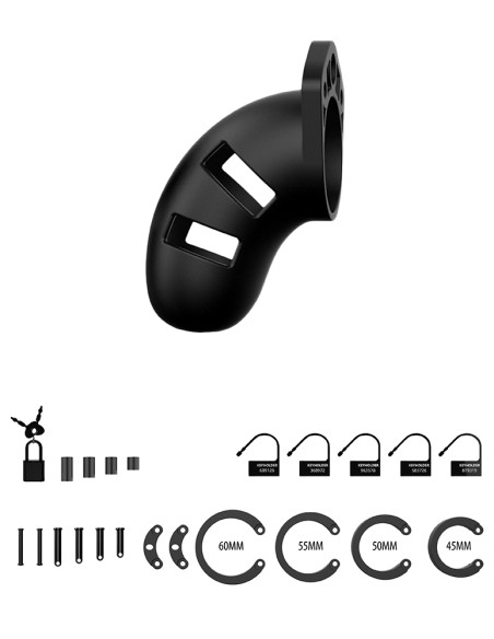 Cage de chasteté en silicone ManCage Modèle 20 - 9 x 3.5cm