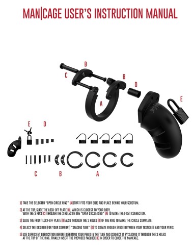 Cage de chasteté en silicone ManCage Modèle 20 - 9 x 3.5cm