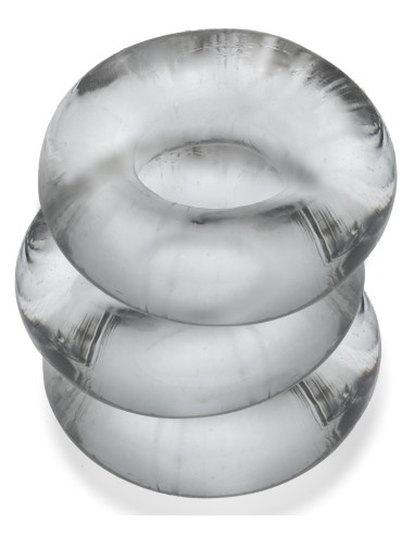 Lot de 3 cockrings Fat Willy Transparents