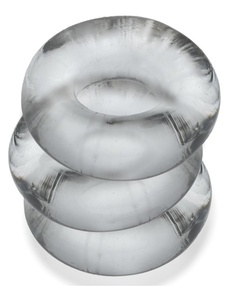 Lot de 3 cockrings Fat Willy Transparents