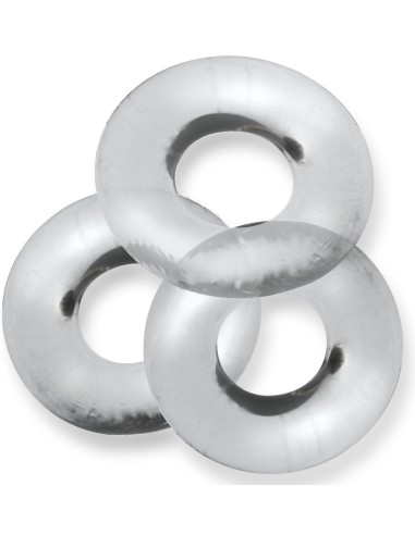 Lot de 3 cockrings Fat Willy Transparents