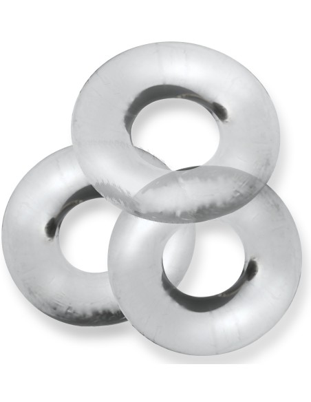Lot de 3 cockrings Fat Willy Transparents