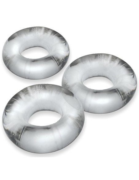Lot de 3 cockrings Fat Willy Transparents