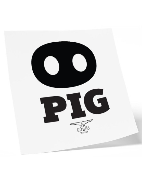 Tatouage éphémère MrB Pig 10 x 10cm