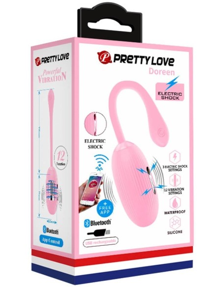 Oeuf vibrant connecté Électro Doreen Pretty Love 7 x 3.4cm Rose clair