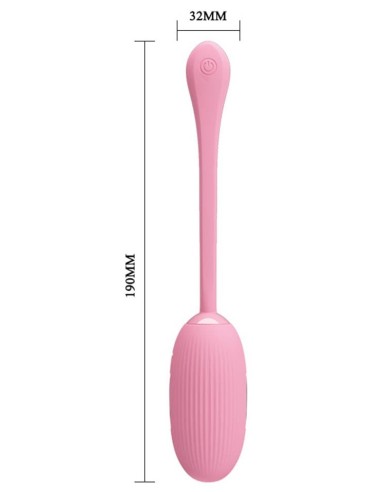 Oeuf vibrant connecté Électro Doreen Pretty Love 7 x 3.4cm Rose clair