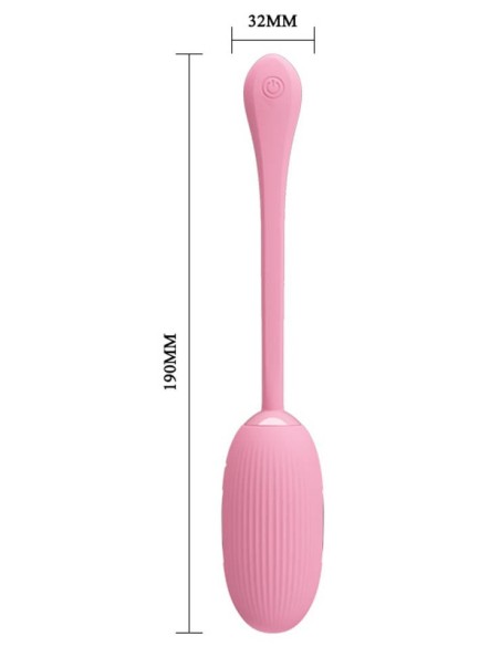 Oeuf vibrant connecté Électro Doreen Pretty Love 7 x 3.4cm Rose clair