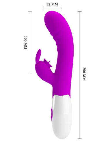 Vibro Rabbit Cerberus Pretty Love 21cm Violet