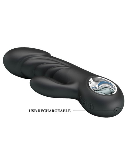 Vibromasseur Ansel Pretty Love 16cm Noir Vibromasseur Ansel Pretty Love 16cm Noir