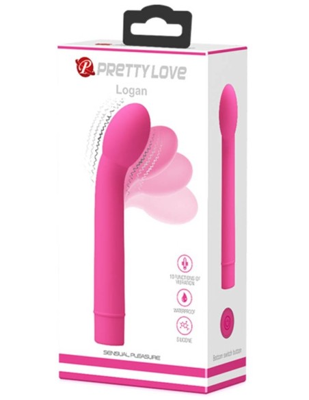 Vibro Point G Logan Pretty Love 16 x 3cm Rose Vibro Point G Logan Pretty Love 16 x 3cm Rose
