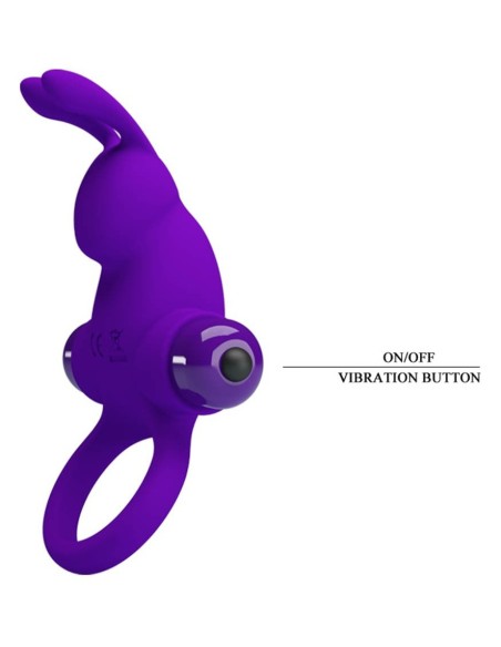 Cockring vibrant Dick Rabbit Pretty Love 30mm Violet