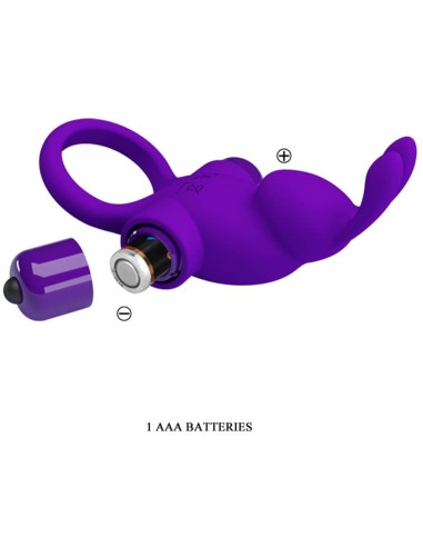 Cockring vibrant Dick Rabbit Pretty Love 30mm Violet