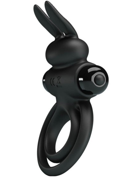 Cockring vibrant Dick Rabbit Petty Love 25mm Noir Cockring vibrant Dick Rabbit Petty Love 25mm Noir