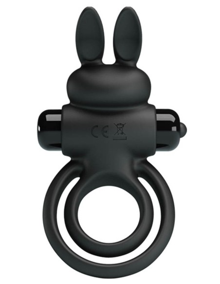 Cockring vibrant Dick Rabbit Petty Love 25mm Noir Cockring vibrant Dick Rabbit Petty Love 25mm Noir