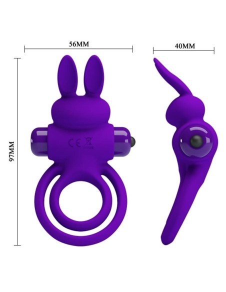 Anneau vibrant avec Rabbit Bunny Ring 27mm - Anneaux Vibrants - 6