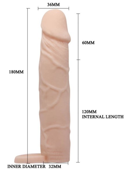 Gaine de pénis Extend Sleeve Pretty Love 17 x 3.5cm