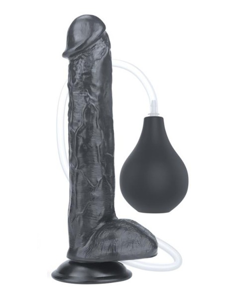 Gode réaliste éjaculateur Squirt 22 x 4.5cm Noir Gode réaliste éjaculateur Squirt 22 x 4.5cm Noir