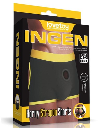 Boxer Bottomless pour Gode Horny Strapon Noir