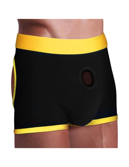 Boxer Bottomless pour Gode Horny Strapon Noir Boxer Bottomless pour Gode Horny Strapon Noir