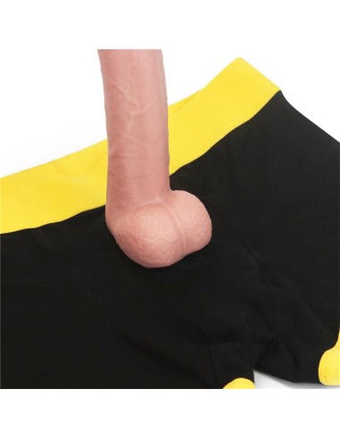 Boxer Bottomless pour Gode Horny Strapon Noir