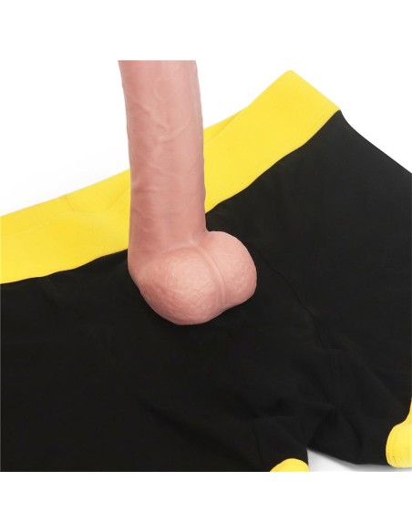 Boxer Bottomless pour Gode Horny Strapon Noir Boxer Bottomless pour Gode Horny Strapon Noir