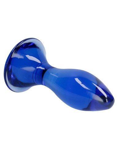 Plug en verre Follower Bleu 9 x 3.5cm