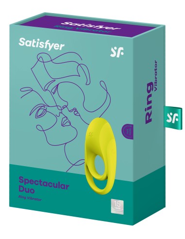 Cockring vibrant Satisfyer Spectacular Duo Jaune