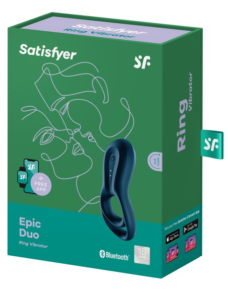 Cockring vibrant Satisfyer Epic Duo Navy