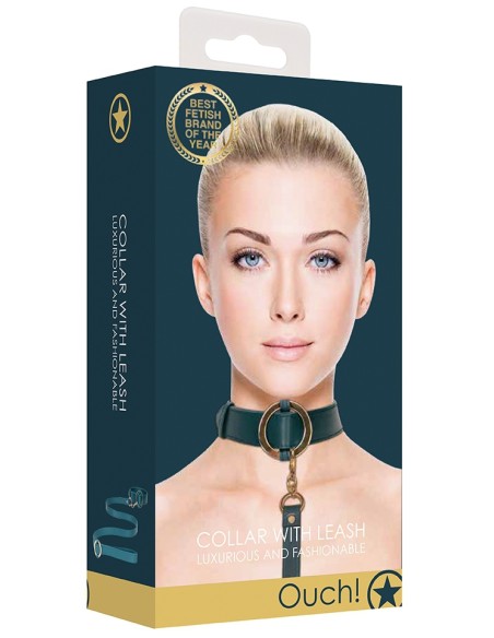 Collier-Laisse Halo Col Bleu