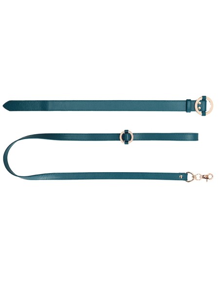 Collier-Laisse Halo Col Bleu