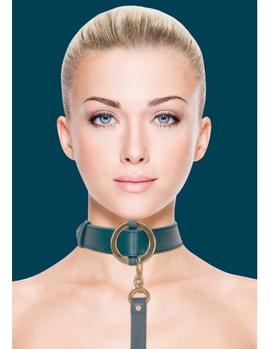 Collier-Laisse Halo Col Bleu