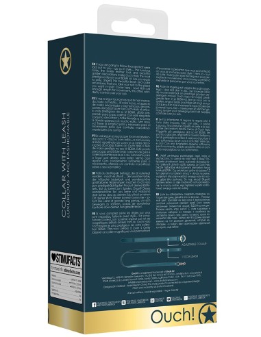 Collier-Laisse Halo Col Bleu